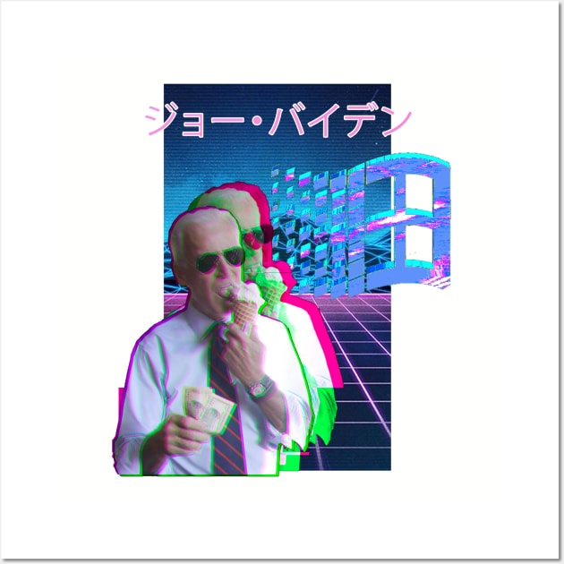 Joe Biden Vaporwave Wall Art by TKL